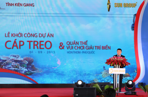 Cáp treo và Quần thể Khu vui chơi giải trí biển Hòn Thơm, Tập đoàn Sun Group, Cáp treo ở Phú Quốc