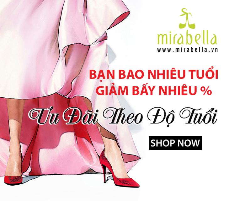 Thời trang Mirabella, Giày Mirabella, Mirabella giảm giá, Giảm giá 20/10