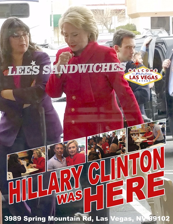 Hillary Clinton, Hillary Clinton thưởng thức món ăn việt, Lee’s Sandwiches