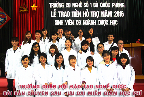 Cao đẳng  nghề số 1 bộ quốc phòng, Trình dược viên, Ngành dược