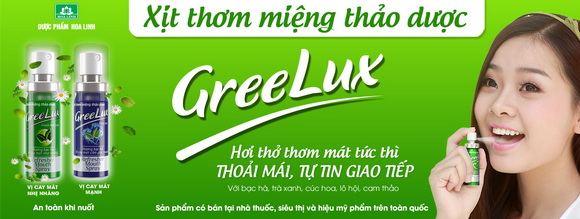 Greelux, xịt thảo dược Greelux, xịt thơm miệng thảo dược