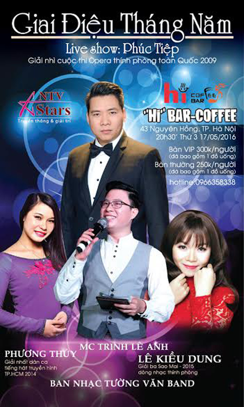 Ca sĩ Phúc Tiệp, Live show Ca sĩ Phúc Tiệp, Live show giai điệu tháng 5, Sao việt