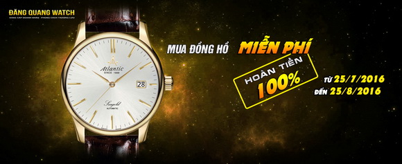 Mua đồng hồ miễn phí – hoàn tiền mặt 100%, Đăng Quang Watch, Đồng hồ Đăng Quang