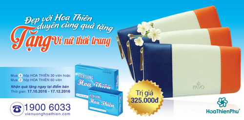 phụ kiện của phái đẹp, Ví thời trang Color Block, Viên uống Hoa  Thiên