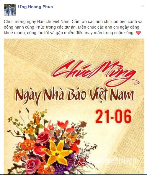 Sao Việt cũng không quên gửi đến những lời chúc tốt đẹp đến các nhà báo và phóng viên nhân ngày lễ Báo chí Cách mạng Việt Nam. Cùng xem những hình ảnh đầy sáng tạo và ý nghĩa này và cảm nhận nét đẹp của ngày hội này.