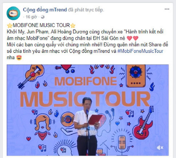 Ca sĩ Khởi My,Jun Phạm,Ali Hoàng Dương,MobiFone