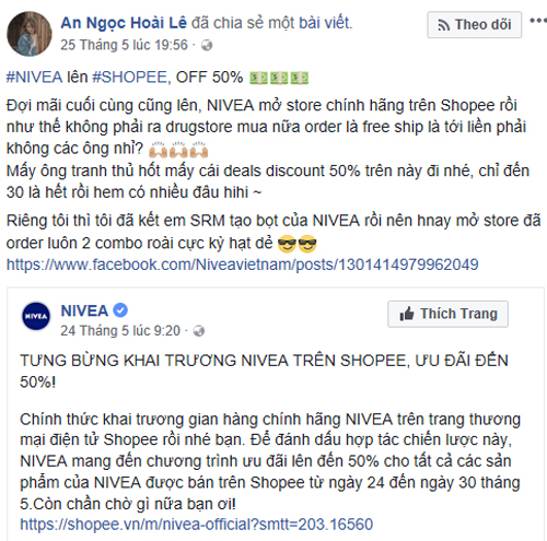 Gian hàng chính hãng của NIVEA trên Shopee, Mỹ phẩm NIVEA