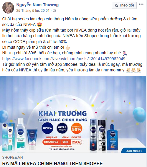 Gian hàng chính hãng của NIVEA trên Shopee, Mỹ phẩm NIVEA