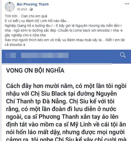 Phương Thanh, Mỹ Linh, ca sĩ, sao Việt