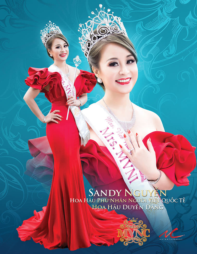 Sandy Nguyễn, Hoa hậu Phụ nữ Quốc tế người Việt 2018, sao việt