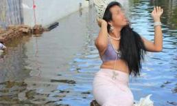 "Mỹ nhân ngư" giữa mùa nước lũ 