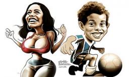 Biếm họa ngộ nghĩnh về "sao" bóng đá