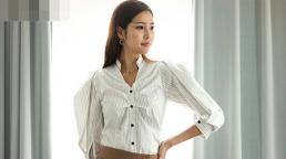 Mix sơ mi dài tay và váy công sở cho ngày thu se lạnh
