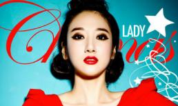 Trương Thư Viên đỏ rực đón Giáng sinh