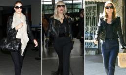 Sao chuộng thời trang áo da