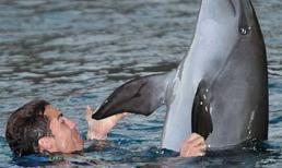 Ronaldo chơi đùa với cá heo 