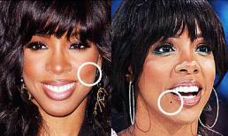 Kelly Rowland "lăng xê" mốt độc trang điểm nốt ruồi