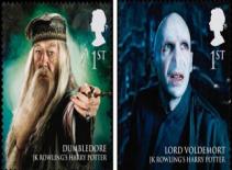 Nhân vật trong Harry Potter được in tem