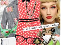 Mix trang phục chấm bi xinh yêu như star 