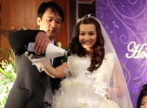 Lã Thanh Huyền rạng rỡ ngày vu quy