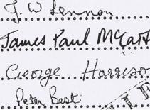 Bản hợp đồng đầu tiên của The Beatles được bán đấu giá