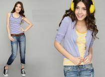 Trẻ trung, mát mẻ với áo phông ba lỗ sọc ngang