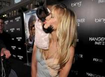 Kristen Bell hôn khỉ trên thảm đỏ