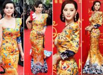 Phạm Băng Băng diện đầm Salvatore Ferragamo