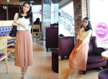 Diện chân váy maxi che khuyết điểm đôi chân 