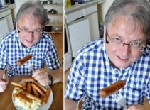 Người đàn ông nghiện xúc xích