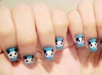 Điểm nhấn hoạ tiết động vật đáng yêu trên móng tay xinh