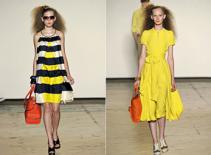 Màu vàng chiếm lĩnh sàn catwalk London