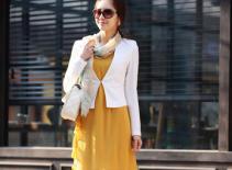 Nhẹ nhàng, gợi cảm váy liền công sở mùa thu