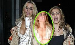 Amanda Harrington khoe vòng 1 bự trong quán ăn nhanh