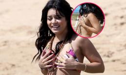 Màn... tụt áo ngực ngay giữa biển của Vanessa Hudgens