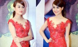 Hoàng Thuỳ Linh e lệ khoe vẻ quyến rũ với váy ren đỏ