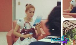 Lâm Chí Khanh diện váy trắng đi kiểm tra sức khoẻ