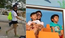 Mẹ con Trương Bá Chi "tíu tít" đi chơi công viên