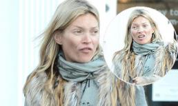 "Hoảng hồn" với mặt mộc nhợt nhạt, mất sức sống của Kate Moss