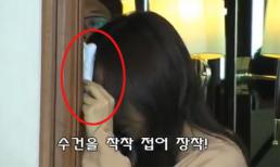 Sao nữ Hàn 'lộ' cảnh đập đầu vào tường có dính khăn dày cộp