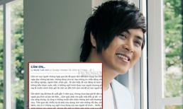 Wanbi Tuấn Anh chính thức gửi lời cảm ơn tới tất cả mọi người