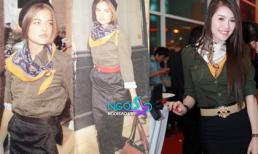 Quế Vân "mặc lại váy" của siêu mẫu quốc tế đi họp báo phim