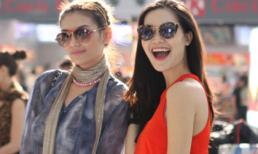 Hoàng Yến, Thùy Dung pose hình rạng rỡ tại sân bay