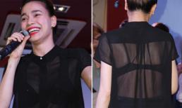 Cận cảnh áo xuyên thấu của Hà Hồ tại tiệc mừng sinh nhật