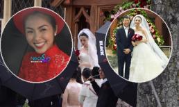 Diêu Thần "học lỏm" Tăng Thanh Hà dùng ô che trong ngày cưới