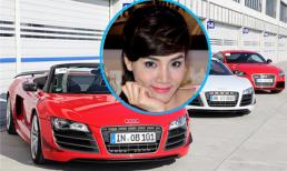 Trang Nhung 'trổ tài tổ lái' với siêu xe Audi R8 mới