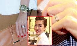 So sánh nhẫn đính hôn và nhẫn cưới của Hà Tăng