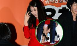 Park Ha Sun "ngượng chín" vì ngã thụt chân do nhảy quá hăng