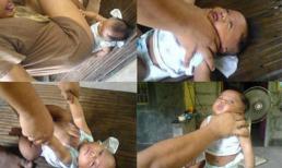 Dân mạng bất bình với người đùa đứa trẻ như… tra tấn