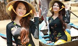 Ngắm Top 10 HHVN 2012 duyên dáng áo bà ba trên sông nước